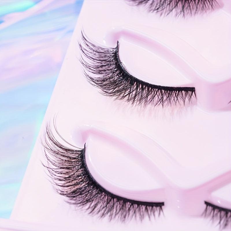 5 Pairs Cat Eye False Lashes 16mm Tail Volumized 5D Strip Eyelashes