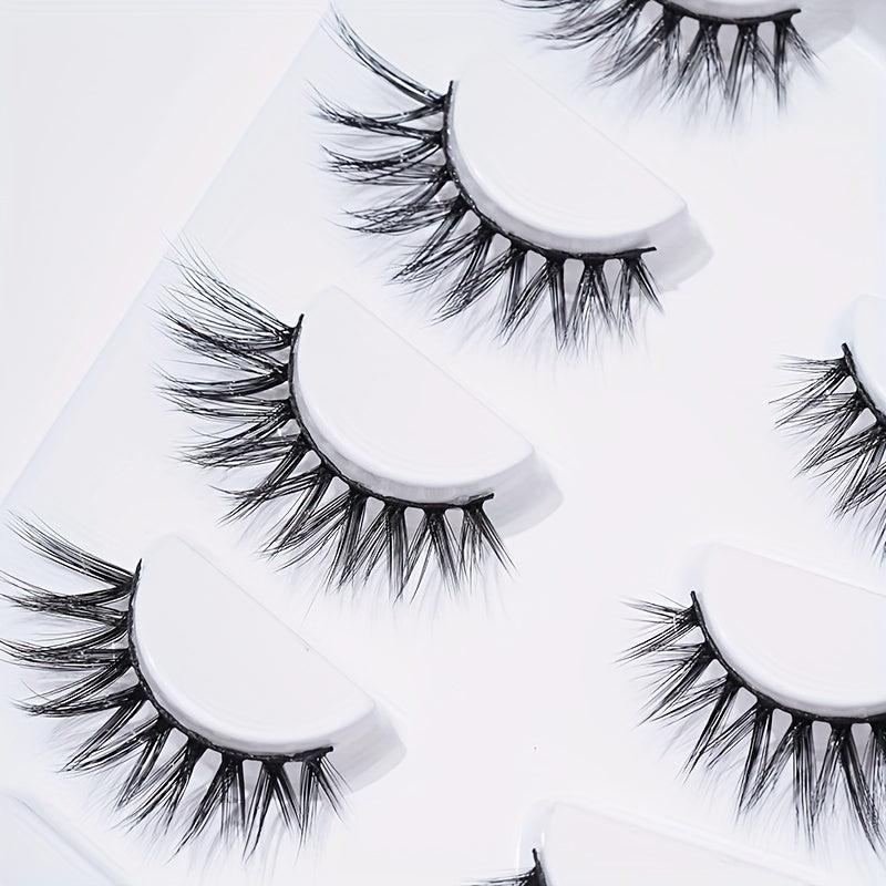 5 Pairs 14mm Winged End Elongated Eyelashes Anime Lashes