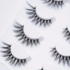 5 Pairs 14mm Winged End Elongated Eyelashes Anime Lashes