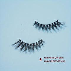 5 Pairs 14mm Winged End Elongated Eyelashes Anime Lashes