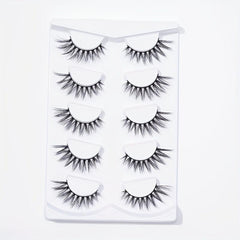5 Pairs 14mm Winged End Elongated Eyelashes Anime Lashes