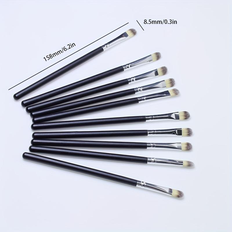 10 PCS Eye Makeup Brushes Set Soft Synthetic Hair Professional Cosmetic Tools