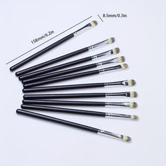 10 PCS Eye Makeup Brushes Set Soft Synthetic Hair Professional Cosmetic Tools