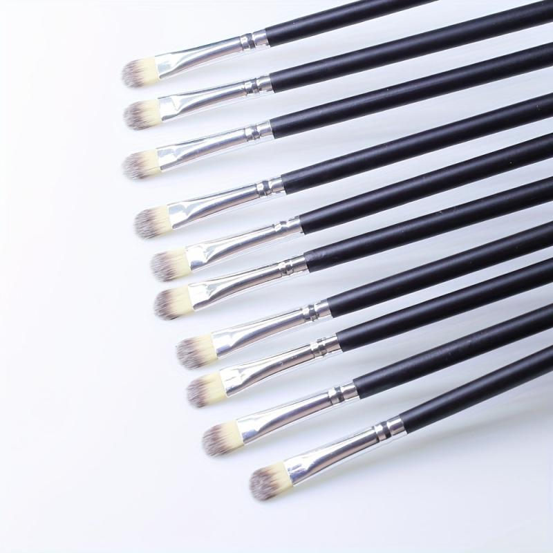 10 PCS Eye Makeup Brushes Set Soft Synthetic Hair Professional Cosmetic Tools
