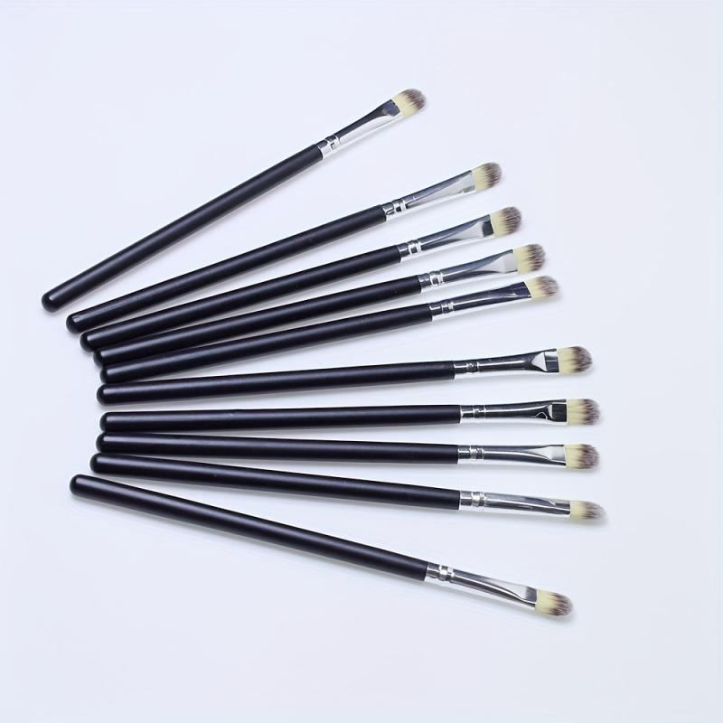 10 PCS Eye Makeup Brushes Set Soft Synthetic Hair Professional Cosmetic Tools