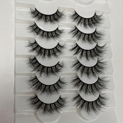 6 Pairs Natural Nude Crossed False Eyelashes Short Daily Wear Women