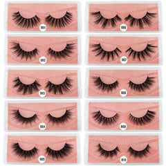 20 Pairs 3D Mink Lashes Natural Thick Fluffy False Eyelashes Makeup Pack