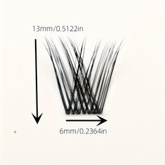 Cluster Segmented False Eyelashes Dense Cross Curling Realistic Self grafted