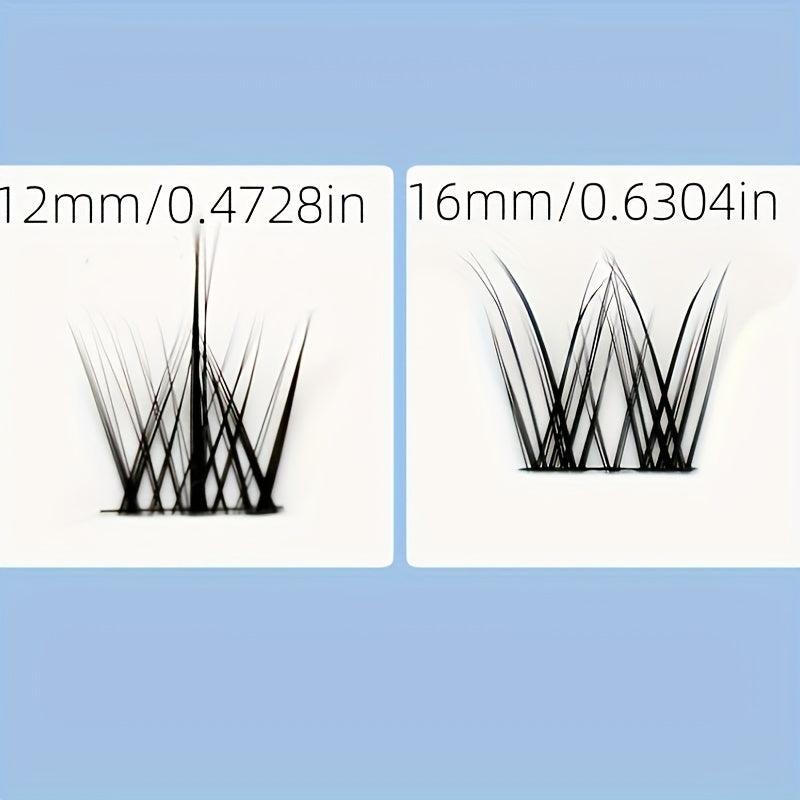 Cluster Segmented False Eyelashes Dense Cross Curling Realistic Self grafted
