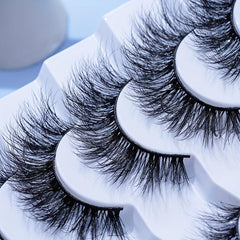 7 Pairs 5D Curly Cat Eye False Eyelashes 14mm