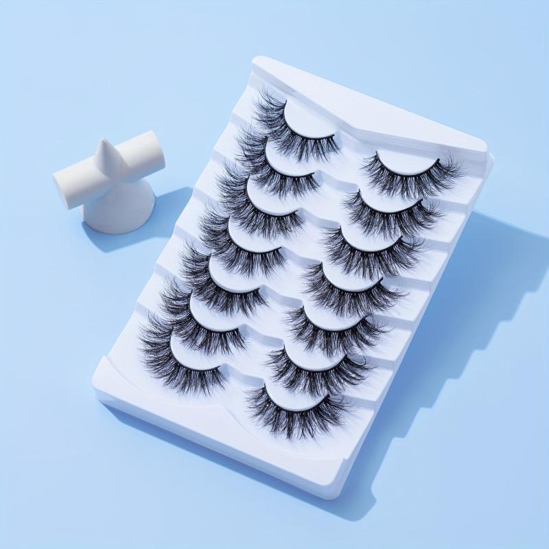 7 Pairs 5D Curly Cat Eye False Eyelashes 14mm