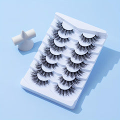 7 Pairs 5D Curly Cat Eye False Eyelashes 14mm