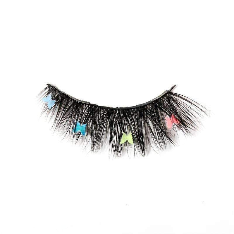 Sequin Butterfly False Eyelashes for Christmas