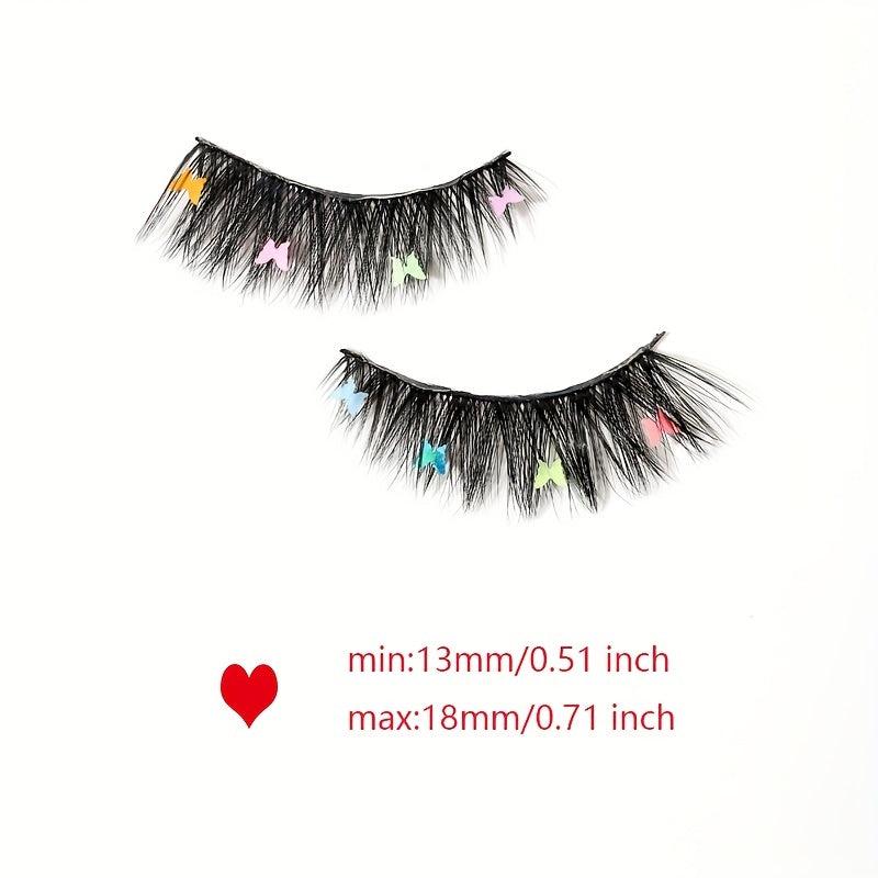 Sequin Butterfly False Eyelashes for Christmas