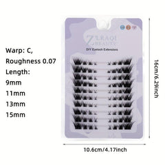 10 Rows Segmented False Eyelashes for Big Eye Makeup