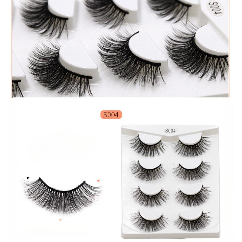 4 Pairs Messy Thick 3D Layered False Eyelashes