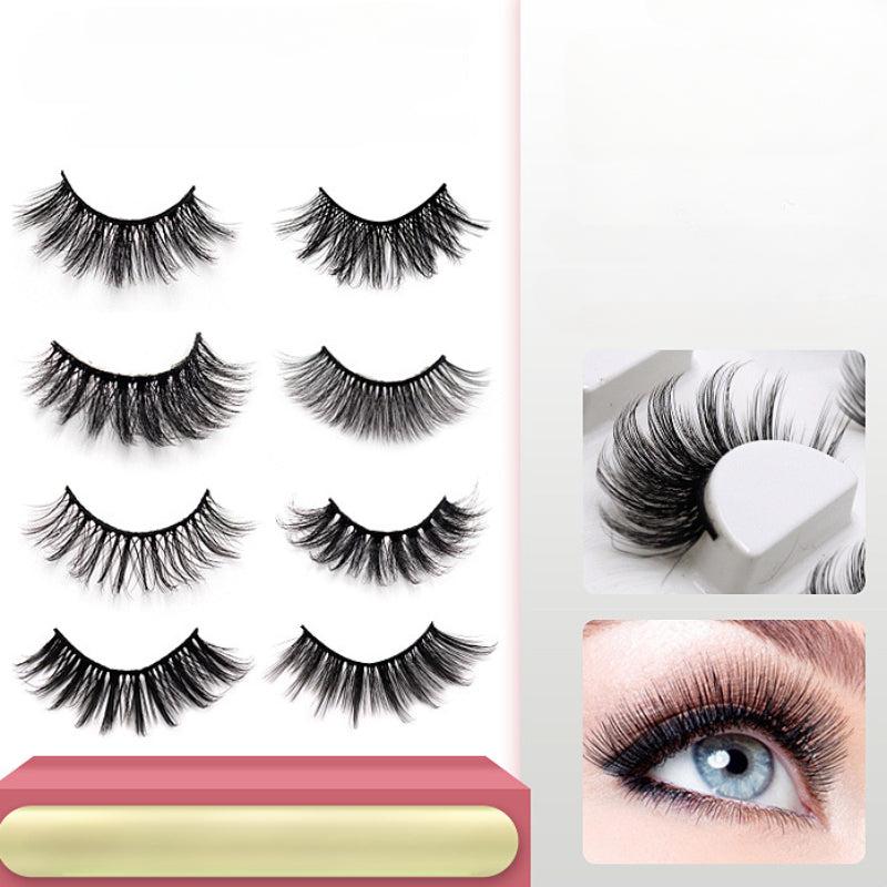 4 Pairs Messy Thick 3D Layered False Eyelashes