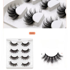 4 Pairs Messy Thick 3D Layered False Eyelashes