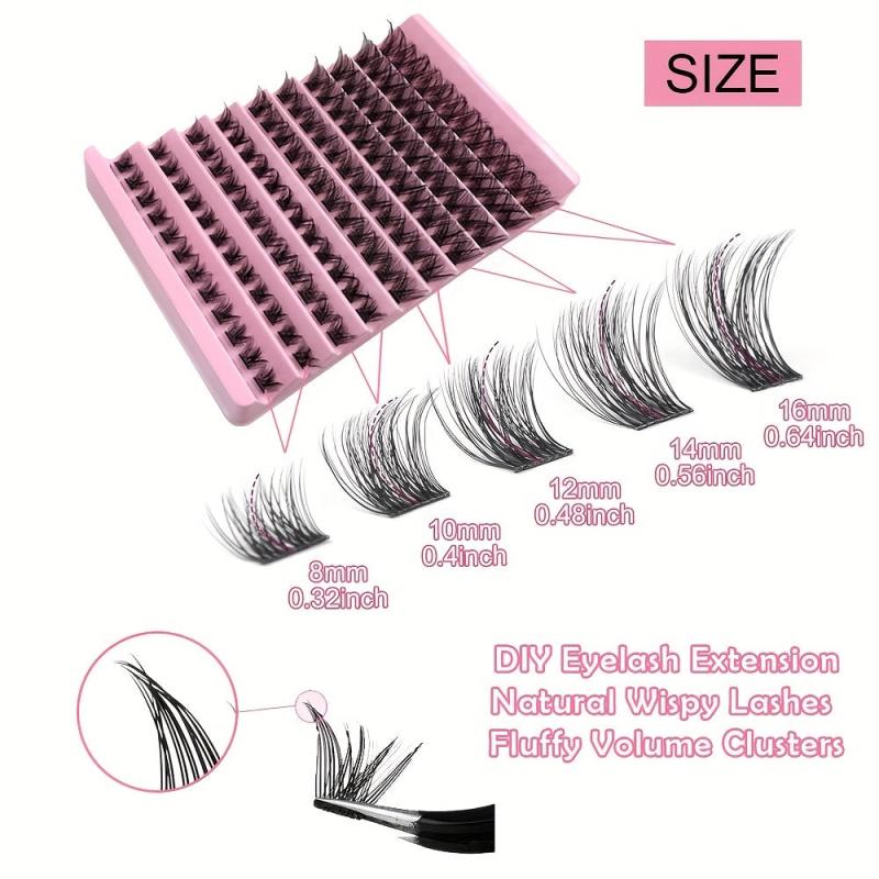 120pcs Cluster Lashes Individual Lash Extensions Soft Natural False Eyelashes