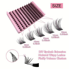 120pcs Cluster Lashes Individual Lash Extensions Soft Natural False Eyelashes