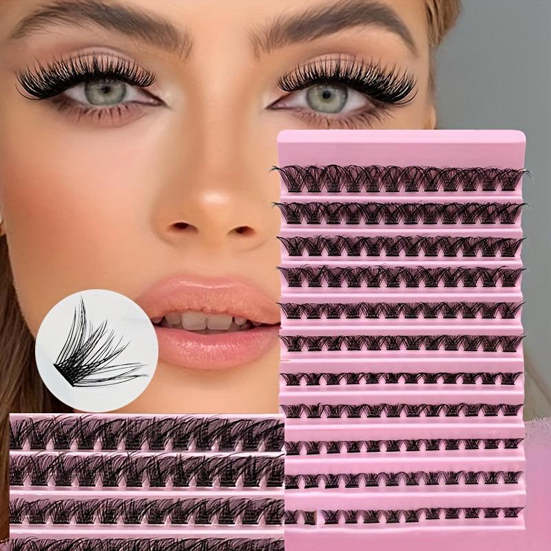 120pcs Cluster Lashes Individual Lash Extensions Soft Natural False Eyelashes