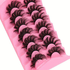 7 Pairs Faux Mink Thick Volume Eyelashes Dramatic Look