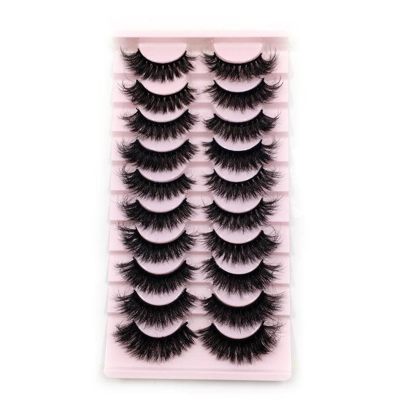 10 Pairs Crisscross False Eyelashes Natural 3D Faux Mink Lashes Reusable