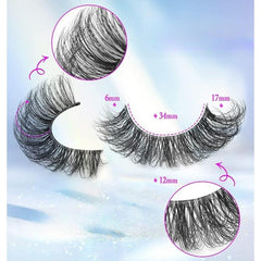 10 Pairs Crisscross False Eyelashes Natural 3D Faux Mink Lashes Reusable