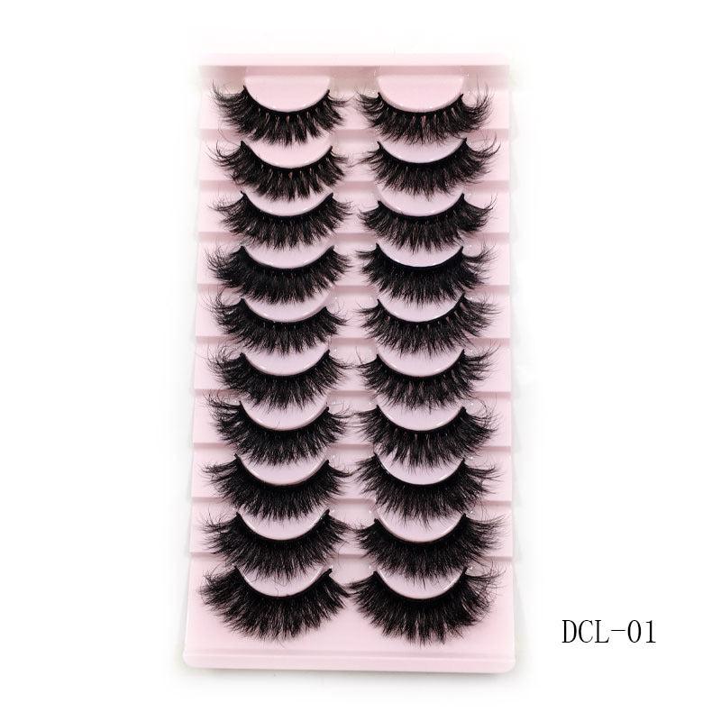 10 Pairs Crisscross False Eyelashes Natural 3D Faux Mink Lashes Reusable