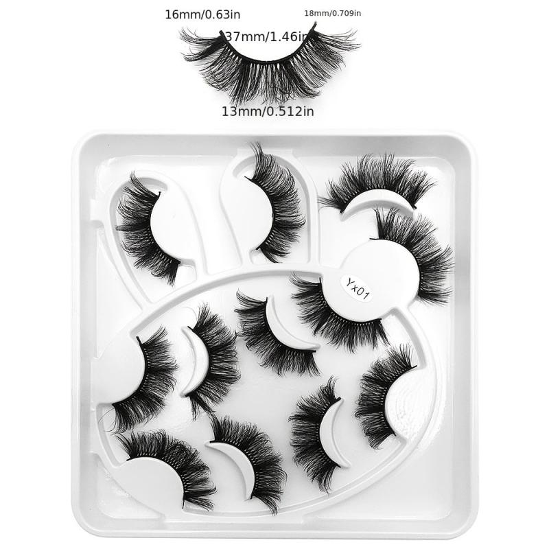 6 Pairs 6D Fluffy Mink Hair False Eyelashes
