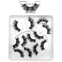 6 Pairs 6D Fluffy Mink Hair False Eyelashes