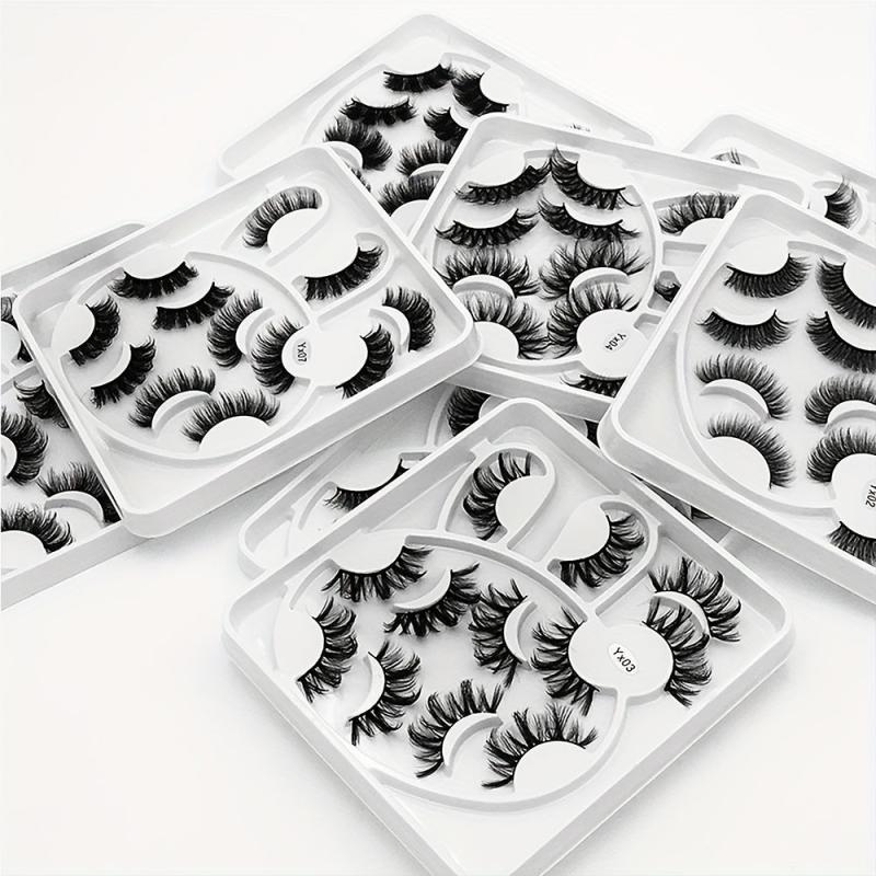 6 Pairs 6D Fluffy Mink Hair False Eyelashes