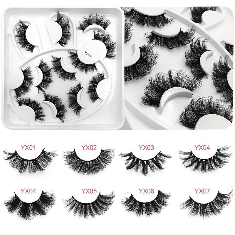 6 Pairs 6D Fluffy Mink Hair False Eyelashes