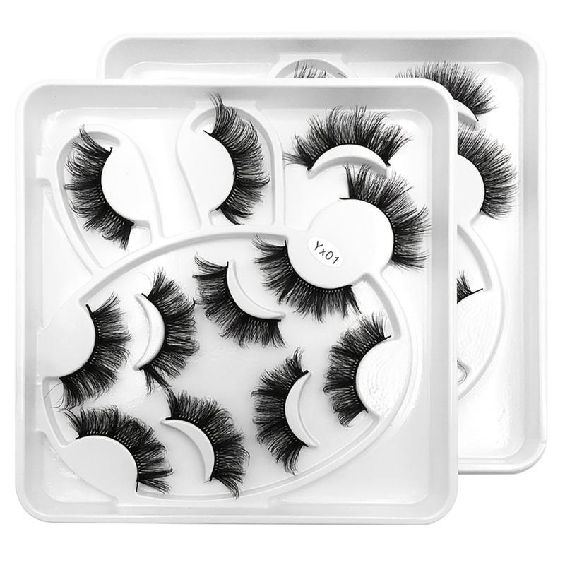 6 Pairs 6D Fluffy Mink Hair False Eyelashes