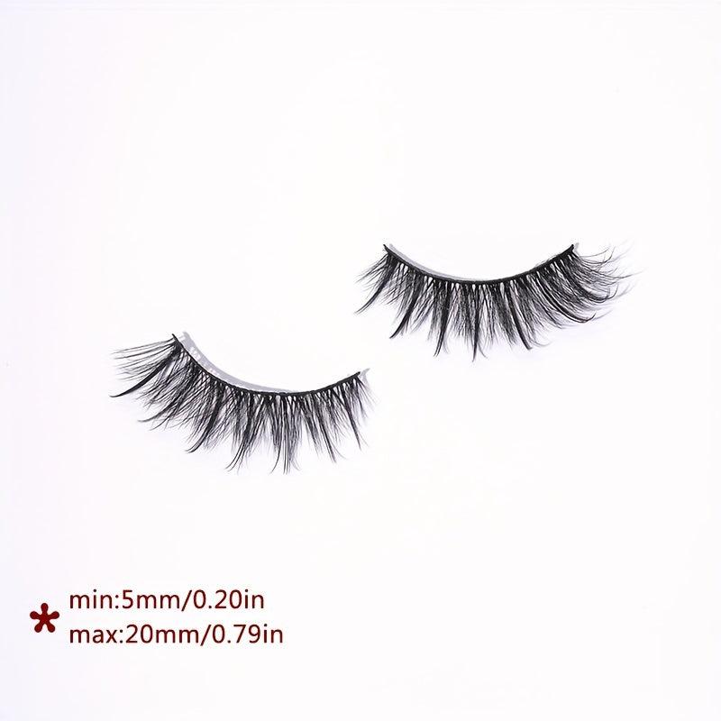 7 Pairs Fluffy Curly Crisscross Style False Eyelashes