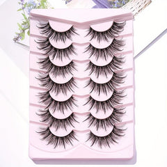 7 Pairs Fluffy Curly Crisscross Style False Eyelashes