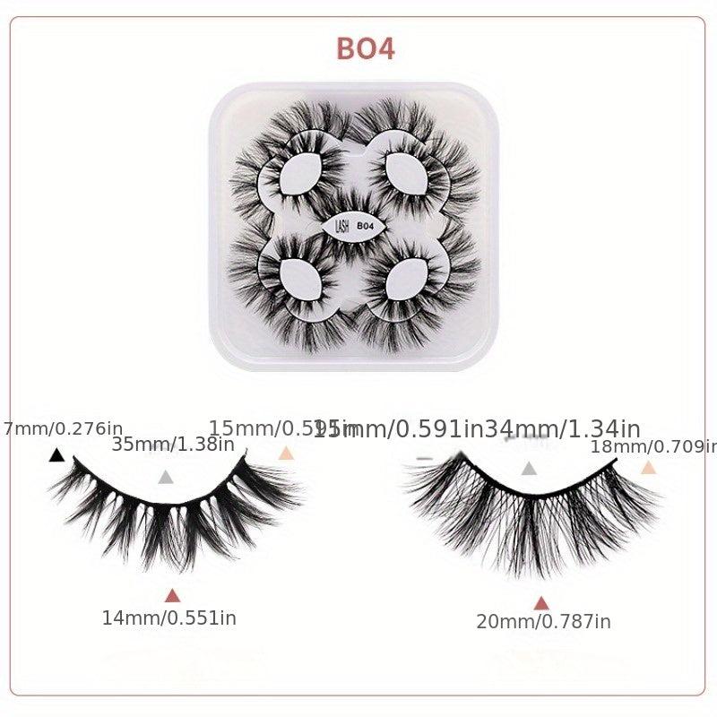 9 Pairs 25mm Thick False Eyelashes 8D Volume Curling Lashes