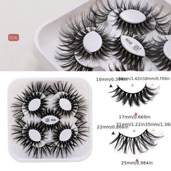 9 Pairs 25mm Thick False Eyelashes 8D Volume Curling Lashes