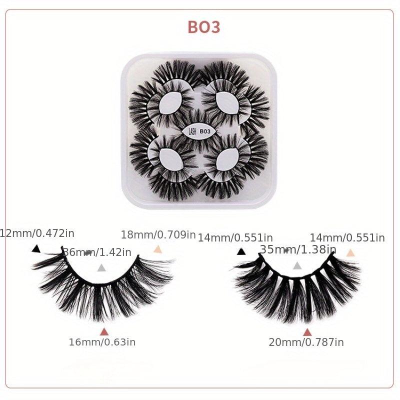 9 Pairs 25mm Thick False Eyelashes 8D Volume Curling Lashes