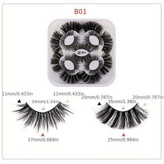 9 Pairs 25mm Thick False Eyelashes 8D Volume Curling Lashes