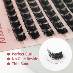 168pcs Cluster Lashes DIY Lash Extension Natural D Curling False Eyelashes Kit