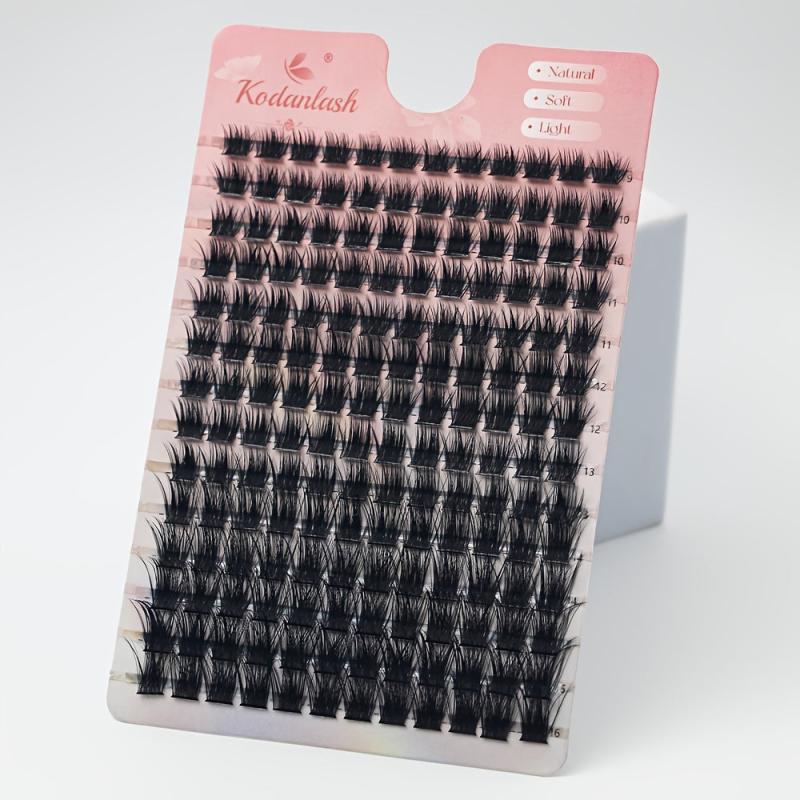168pcs Cluster Lashes DIY Lash Extension Natural D Curling False Eyelashes Kit