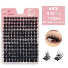 168pcs Cluster Lashes DIY Lash Extension Natural D Curling False Eyelashes Kit
