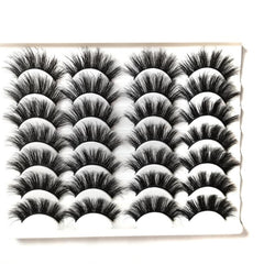 14 Pairs Fluffy False Eyelashes Soft Wispy Volume Lashes