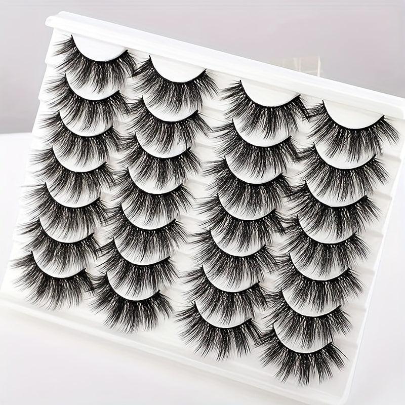 14 Pairs Fluffy False Eyelashes Soft Wispy Volume Lashes
