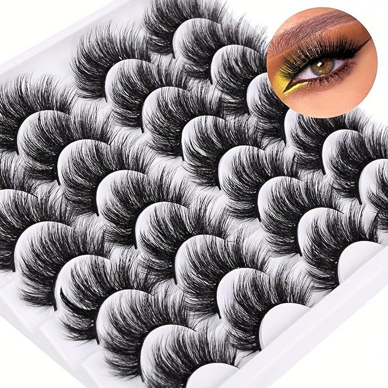 14 Pairs Fluffy False Eyelashes Soft Wispy Volume Lashes