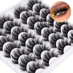 14 Pairs Fluffy False Eyelashes Soft Wispy Volume Lashes