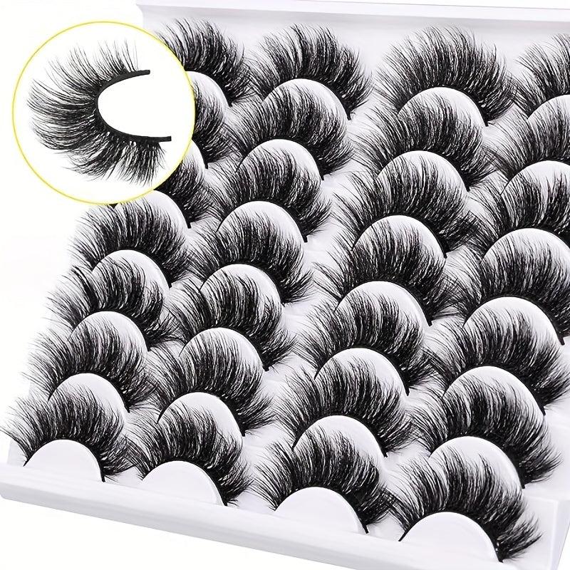 14 Pairs Fluffy False Eyelashes Soft Wispy Volume Lashes