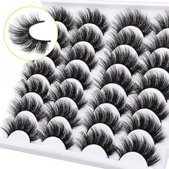 14 Pairs Fluffy False Eyelashes Soft Wispy Volume Lashes