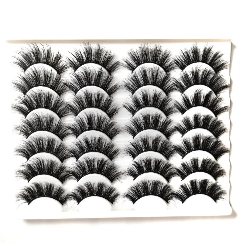 14 Pairs Fluffy False Eyelashes Soft Wispy Volume Lashes